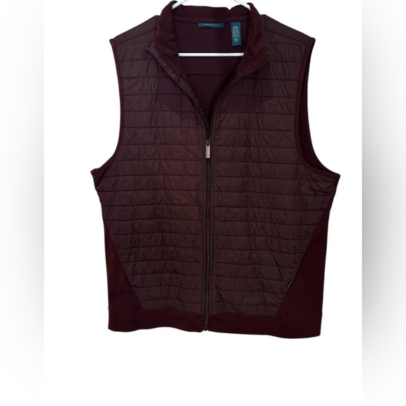 Perry Ellis Men's Burgundy Quilted Vest Size XL/ TG - Picture 4 of 6